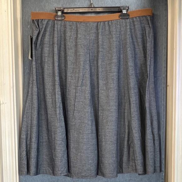 Metrowear Womens 3X Blue Elastic Waist Knee Length Office Wear Feminine/Resort - Picture 2 of 6